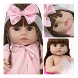 Boneca Reborn Realista Corpo 100% Silicone Fofa Pode Molhar