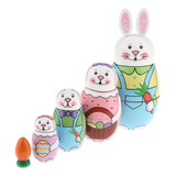 Boneca Russa De Madeira De 5 Camadas Matryoshka Para
