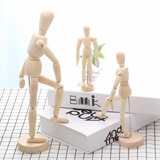 Boneco Articulado Madeira 20cm - Desenho Moda Arte Mangá