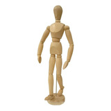 Boneco Articulado Madeira 20cm - Moda Arte Manequim