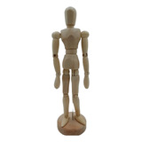 Boneco Articulado Madeira Manequim 20cm Moda Desenho E Arte