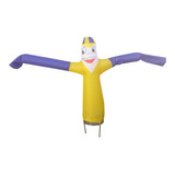 Boneco Biruta Med. 1,80m - Refil Cor Amarelo C/ Azul