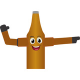Boneco Biruta Personalizado - Garrafa De Cerveja