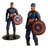 Boneco Capitão América Colecionável Marvel Estatueta Resina