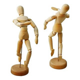 Boneco De Madeira Articulado Desenho Modelo Manequim 32 Cm