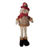 Boneco De Natal Neve Vermelho 55cm Decoração De Natal