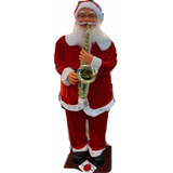 Boneco De Natal Rocie Papa Noel Musical Con Saxofone 110v/220v De 1.6m