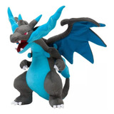 Boneco De Pelúcia Pokémon Mega Charizard X 20cm Presente