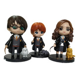 Boneco Harry Potter - Hermione - Rony Kit 3 Peças Coleção