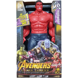 Boneco Hulk Vermelho Articulado Com Luz E Som 30cm Novidade