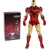 Boneco Iron Man Zd Toys Mark 6 Vi Tony Stark Homem Ferro