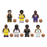 Boneco Jogador Basquete Nba Lakers Bulls Bloco De Montar