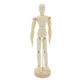 Boneco Madeira Articulado 14cm Desenho Enfeite