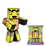 Boneco Minecraft Mel Amarelo Articulado Algazarra