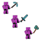 Boneco Minecraft Melzinha 35cm Streamers Original + 1 Arma