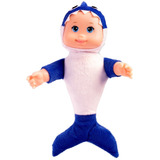 Boneco Pano Infantil Fluffy Shark Azul