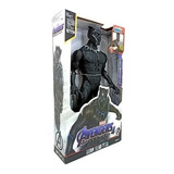 Boneco Pantera Negra Vingadores Articulado Som Luz 30cm