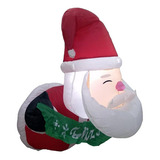 Boneco Papai Noel Inflável Enfeite Pendurar 1m Bivolt Led