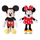 Boneco Pelucia Mickey E Minnie Mouse Multikids Original