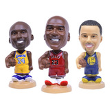 Boneco Resina Basquete 10cm Bobblehead Nba Miniatura Jogador