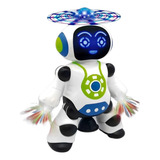 Boneco Robô Gira Dança Emite Sons E Luzes Brinquedo Musical 