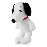 Boneco Snoopy Pelúcia - Baby Brink Infantil Criança Branco Charlie Brown Jr 35cm Menina Menino Poliéster
