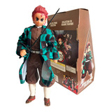 Boneco Tanjiro Kamado Demon Slayer Articulável 22cm Vinil