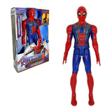 Boneco Vingadores Homem Aranha Articulado Som E Luz 30 Cm