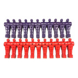 Bonecos Para Pebolim / Totó 22 Unidades Mesa De Pebolim Vermelho E Roxo