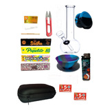  Bong De Vidro + Case Tesoura Sedas Mocó Piteira Cuia/slick
