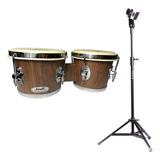Bongo Madeira 7x8 Torelli Tb011madeira Com Pedestal
