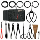 Bonsai Kit Estojo Ferramentas Jogo Jardim Poda Aço Carbono