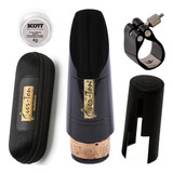 Boquilha Ever-ton E45 Clarinete Abraçadeira + Case + Grease