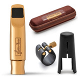 Boquilha Ever-ton Full Pop 7 Metal Gold Sax Alto Completa