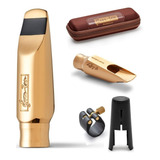 Boquilha Ever-ton Full Pop 7 Metal Gold Sax Soprano