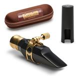 Boquilha Ever-ton Strength 7 Ebonite Black Sax Alto Completa