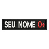 Bordado Tarjeta Sutache Nome Tipo Sanguíneo Motociclista