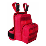 Bornal De Coxa Tático Fire Vermelho Modular Rapina Militar