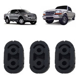 Borracha Coxim Escapamento Ford Ranger Kit C/ 3 Pç