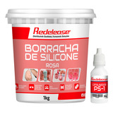 Borracha De Silicone Rosa P/ Moldes