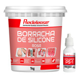  Borracha De Silicone Rosa P/ Moldes Para Imagem Sacra 1kg