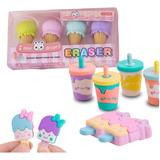 Borracha Escolar De Apagar 8 Unidades Mini Kawaii