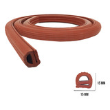 Borracha Perfil Silicone Vermelha P/ Forno 12 Metros
