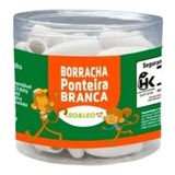 Borracha Ponteira Branca Pote Com 48 Unidade Leoeleo