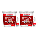 Borracha Silicone Vermelha P/ Moldes C Catalisador 2,100 Kg