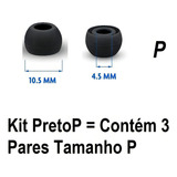 Borrachinha Borracha P/ Fone De Ouvido Tam. G Preto Cor Pretop