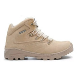 Bota Adventure Cano Curto Baixo Desert Tan Couro Areia