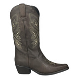 Bota Bico Fino Feminina Couro Legitimo Para Andar A Cavalo