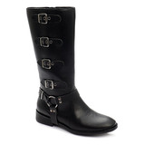 Bota Biker Montaria Cano Alto Flor