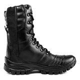 Bota Botina Coturno Militar Masculino Couro Palmilha Em Gel